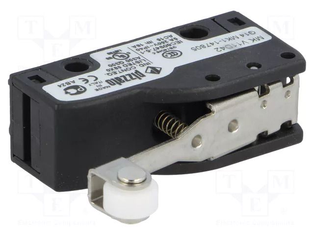 Microswitch SNAP ACTION; 6A/250VAC; 5A/24VDC; SPDT; ON-(ON); MK PIZZATO ELETTRICA MKV11D42