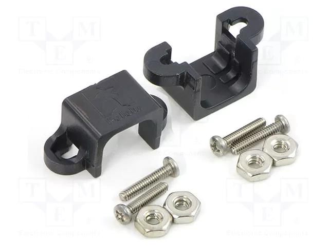 Bracket; black; for micromotors in size 10 x 12 x 24 mm; 2pcs. POLOLU POLOLU-989