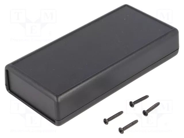 Enclosure: with panel; with flap on baterries; 1593; X: 66mm; ABS HAMMOND HM-1593YBK