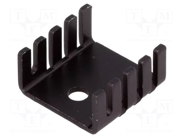 Heatsink: moulded; TO220; black; L: 19mm; W: 19mm; H: 9.5mm; aluminium STONECOLD HS-001