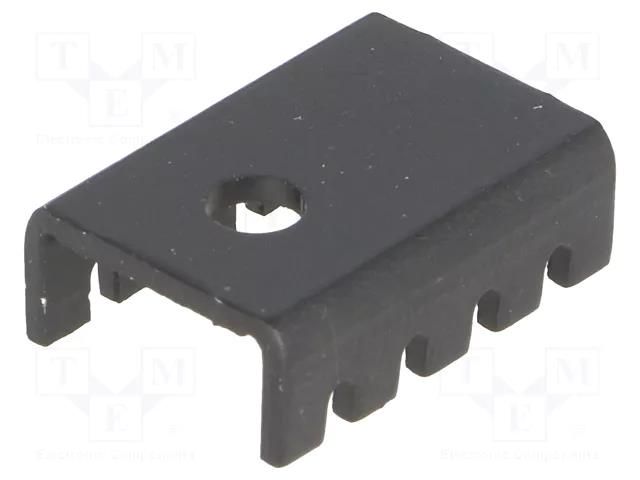 Heatsink: moulded; U; TO220; black; L: 19.05mm; W: 13.21mm; H: 6.35mm STONECOLD HS-S01