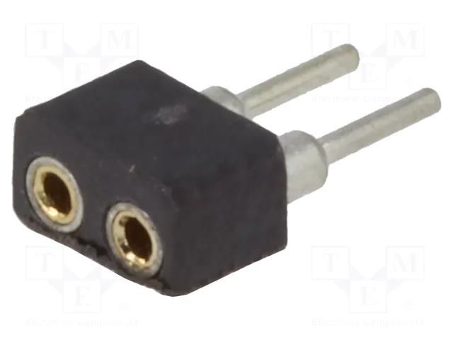 Connector: pin strips; socket; female; PIN: 2; straight; 2mm; THT CONNFLY DS1002-02-2X01BT1F