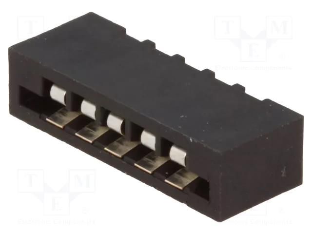 Connector: FFC/FPC; straight; PIN: 5; Non-ZIF; THT; tinned; 20mΩ CONNFLY DS1020-05ST1D