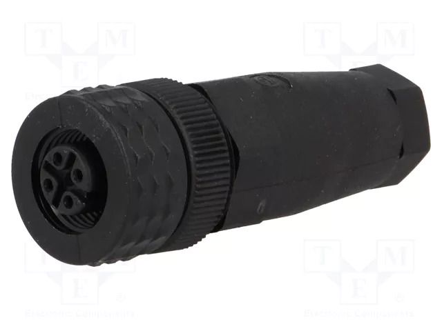 Connector: M12; plug; PIN: 4; female; E; 250V; straight; IP67; 4A HIRSCHMANN ELKA4012KPG7