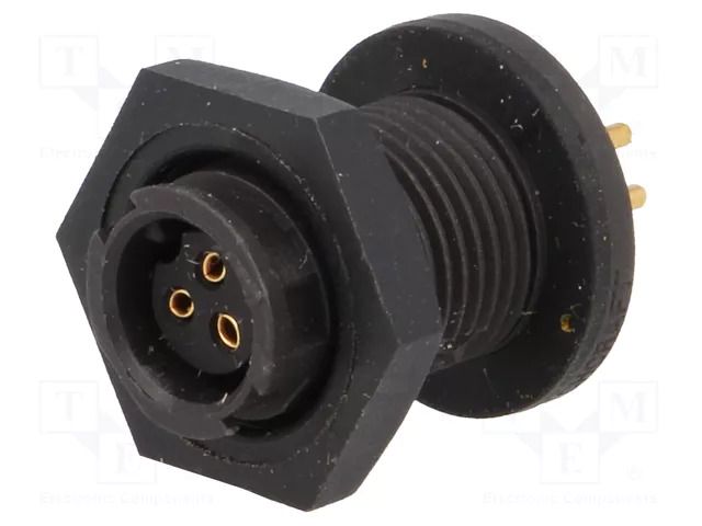 Connector: circular; socket; female; 6.5A; 125V; PIN: 3; EN2; THT SWITCHCRAFT EN2P3F20P