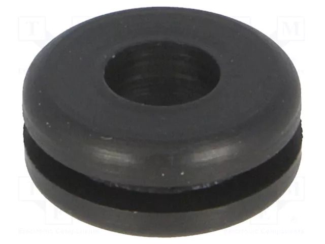 Grommet; Ømount.hole: 8mm; Øhole: 4.5mm; rubber; black FIX&FASTEN FIX-GR-48
