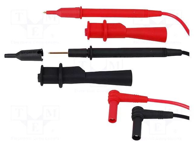 Test leads; Urated: 1kV; Inom: 10A; red and black AXIOMET PRZEW-POM-B3