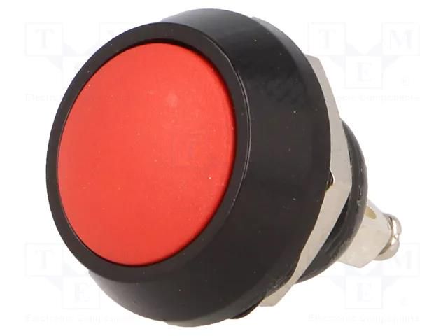 Switch: vandal resistant; Pos: 2; SPST-NO; 2A/36VDC; IP65; OFF-(ON) ONPOW V12B-10R-A