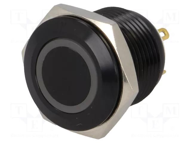 Switch: vandal resistant; Pos: 2; SPST-NO; 2A/36VDC; IP65; OFF-(ON) ONPOW V16-10R-24Y-A