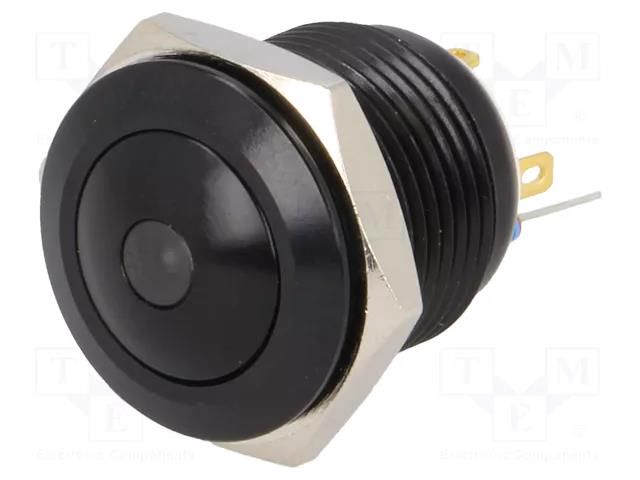 Switch: vandal resistant; Pos: 2; SPST-NO; 2A/36VDC; IP65; OFF-(ON) ONPOW V16B-10D-24B-A