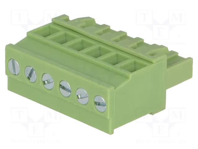 Connector: pluggable terminal block; plug; female; 15A; 300V; 1x6 XINYA TBW-5.08-6P