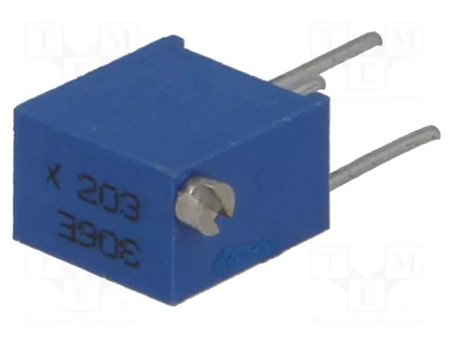 Potentiometer: mounting; multiturn; 20kΩ; 250mW; ±10%; linear; THT SR PASSIVES T67X-20K