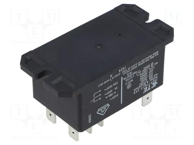 Relay: electromagnetic; DPDT; Ucoil: 240VAC; 30A; max.28VDC; T92 TE Connectivity T92P11A22-240