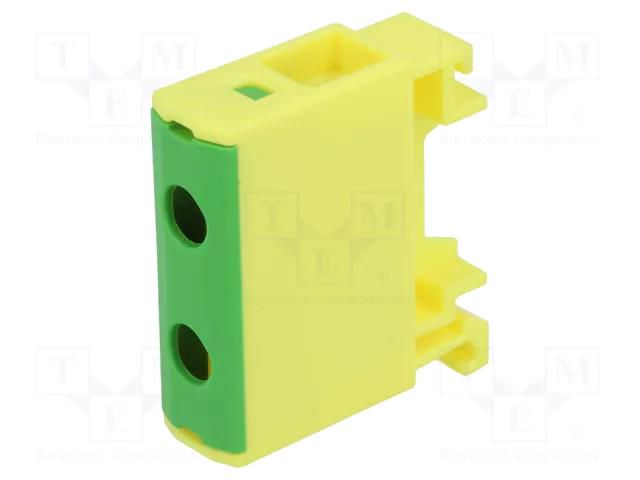 Splice terminal: rail; 82A; 1kV; screw terminal; yellow-green OUNEVA T021016.YG