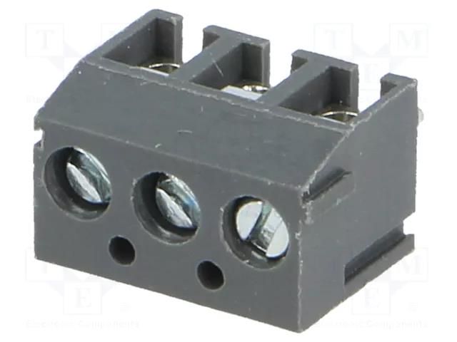 Connector: PCB terminal block; terminal; 10A; 250V; angled 90° NINIGI TB-3.8-P-3P-GY