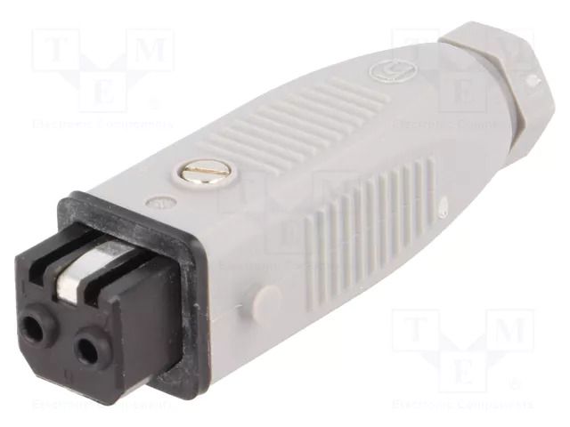 Connector: rectangular; ST; plug; female; PIN: 2; tinned; IP54; 16A HIRSCHMANN STAK20