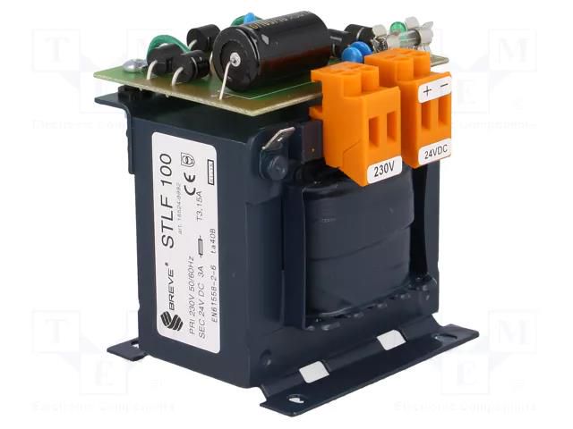 Power supply: transformer type; for building in,non-stabilised BREVE TUFVASSONS STLF100/24VDC