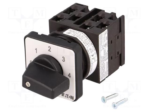 Switch: step cam switch; Stabl.pos: 7; 20A; 0-1-2-3-4-5-6; Poles: 1 EATON ELECTRIC T0-3-8244/E
