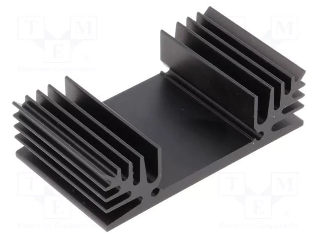 Heatsink: extruded; TO3; black; L: 37.5mm; W: 65mm; H: 18mm; 6K/W FISCHER ELEKTRONIK SK185-37SA