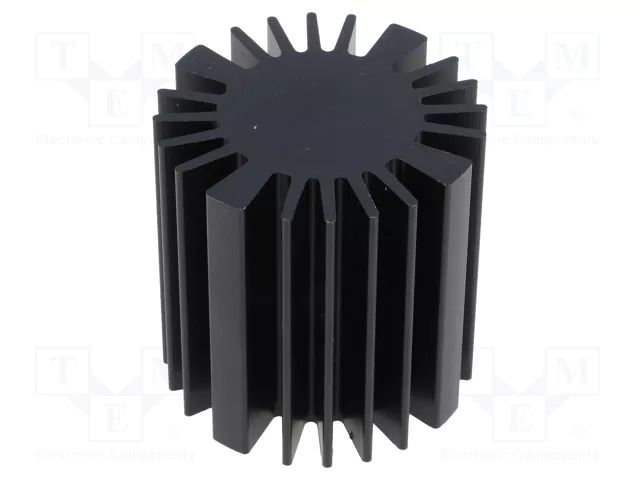 Heatsink; LED; Ø: 50mm; H: 50mm; black FISCHER ELEKTRONIK SK57750