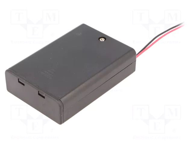 Holder; AA,R6; Batt.no: 3; cables; 150mm; black COMF SBH-331A