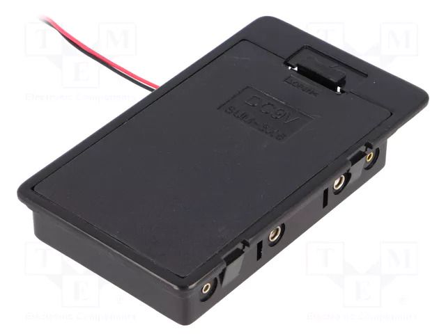 Holder; AA,R6; Batt.no: 6; cables; 150mm; black COMF SBH-361A