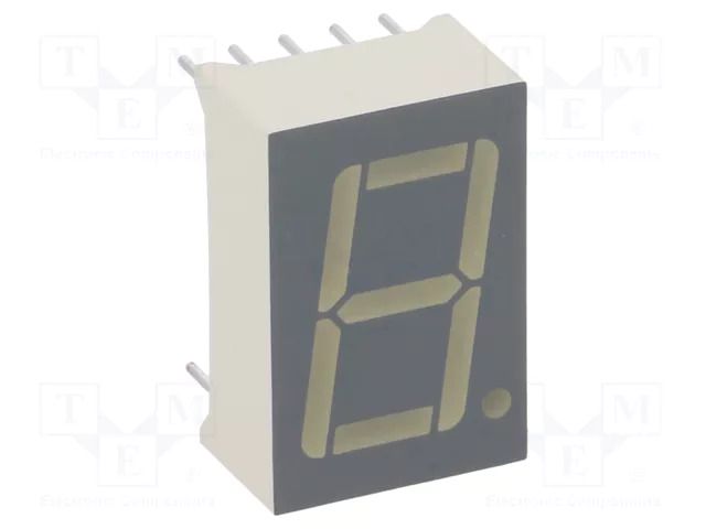Display: LED; 7-segment; 14.22mm; 0.56"; No.char: 1; green; cathode KINGBRIGHT ELECTRONIC SC56-11GWA