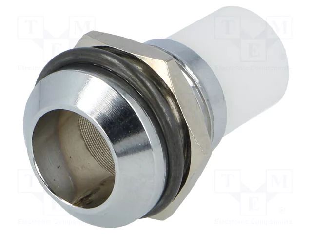 LED holder; 10mm; chromium; convex; with plastic plug ELBOK RTM-1090-CHROM