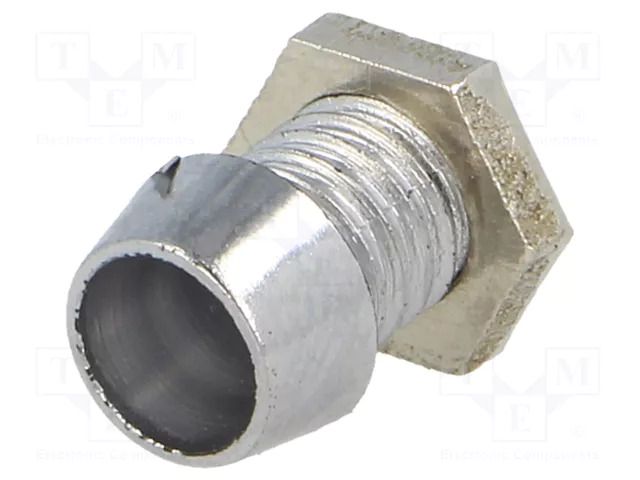 LED holder; 3mm; chromium; ABS; concave; L2: 8mm HEBEI RTP-30HB-CHROM