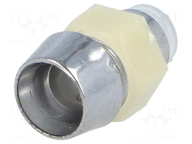 LED holder; 5mm; chromium; ABS; concave; L2: 10mm HEBEI RTP-50HB-CHROM
