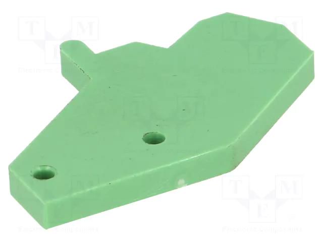 Pitch spacer; H: 20mm; green; Mat: polyamide; L: 2.5mm; D: 28mm PHOENIX CONTACT RZ2.5-DMKDS