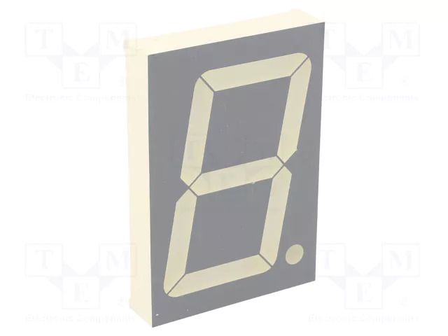 Display: LED; 7-segment; 56.9mm; 2.3"; No.char: 1; green; 8÷24mcd KINGBRIGHT ELECTRONIC SA23-12GWA