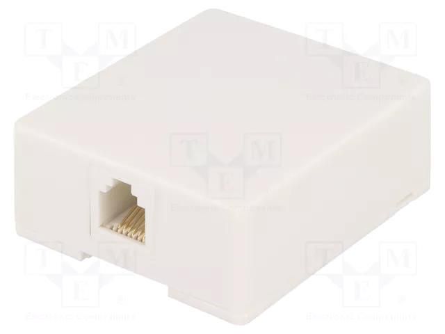 Connector: RJ12; socket; 6p6c; H: 57mm; W: 50mm; D: 21mm NINIGI RJ12GN