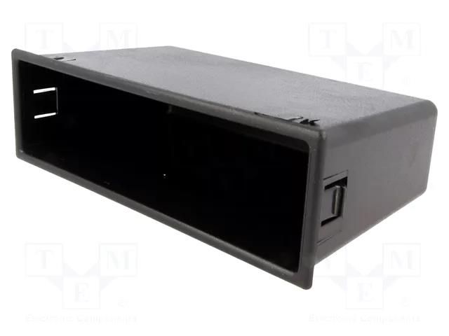 Radio box; 2 ISO; black; 58x188mm PER.PIC. RAM-40.031.2