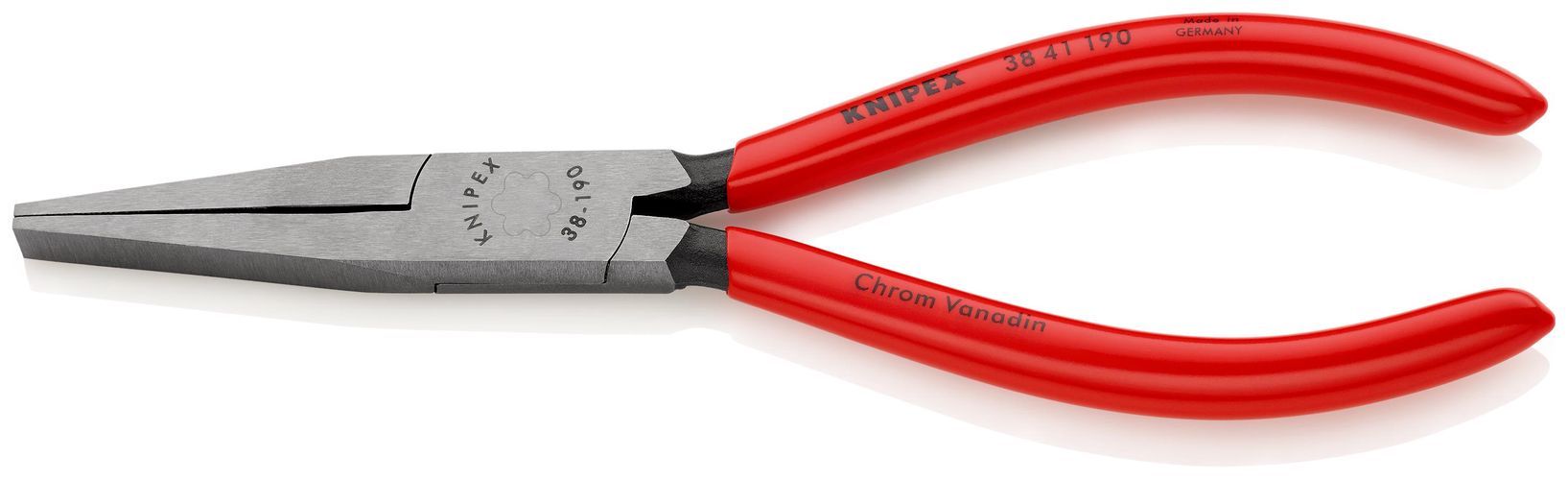 KNIPEX 38 41 190 Mechanics' Pliers plastic coated black atramentized 190 mm 38 41 190 4003773017141