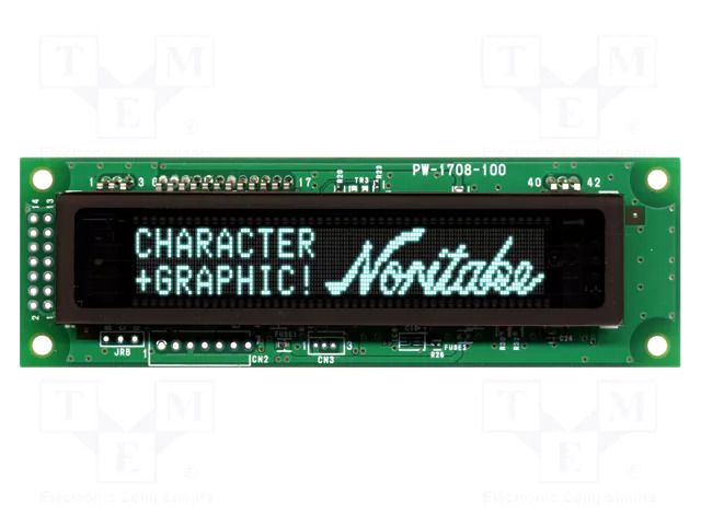 Display: VFD; graphical; 140x16; 350÷700cd/m2; Temp: -40÷85°C NORITAKE Itron GU140X16G-7003B