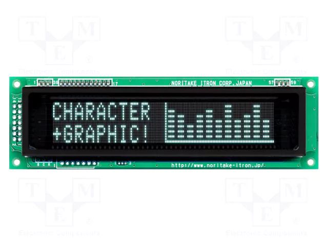 Display: VFD; graphical; 140x16; 350÷1000cd/m2; Temp: -40÷85°C NORITAKE Itron GU140X16J-7000B
