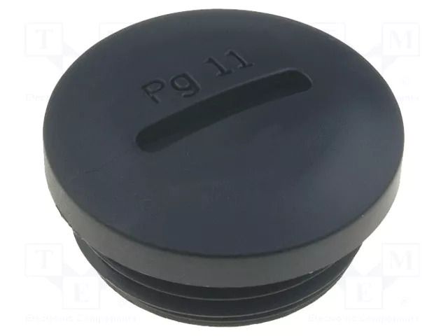 Stopper; PG11; polyamide; black; H: 10.4mm; Øout: 21.7mm KSS WIRING PSP-11