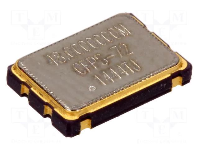 Generator: quartz; 48MHz; SMD; 5V; ±50ppm; 0÷70°C; 7.2x5.2x1.8mm IQD FREQUENCY PRODUCTS CFPS-72-48M