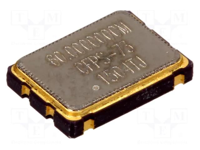 Generator: quartz; 60MHz; SMD; 3.3V; ±50ppm; 0÷70°C; 7.2x5.2x1.8mm IQD FREQUENCY PRODUCTS CFPS-73-60M