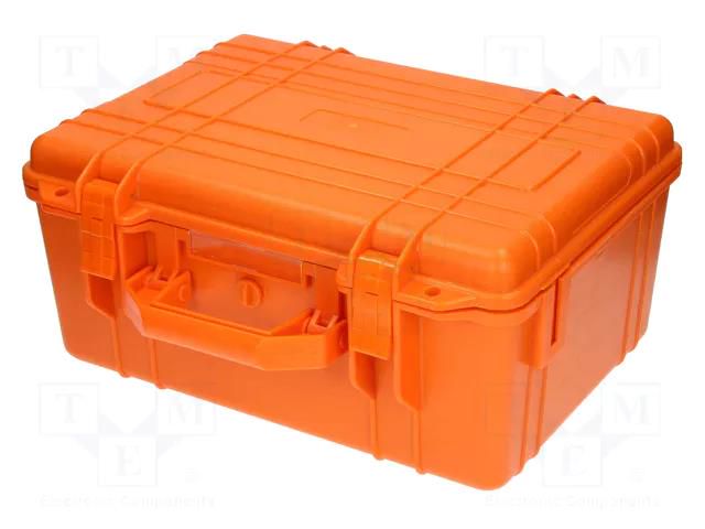 Case; tool case; orange; ABS; 420x300x190mm; IP67 NEWBRAND NB-45-7