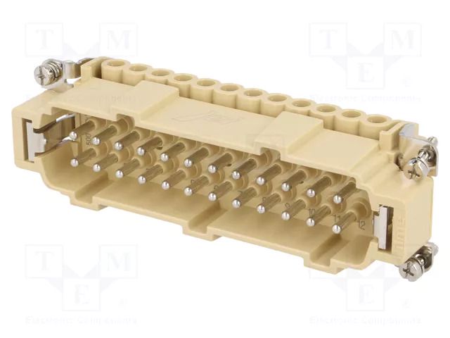 Connector: HDC; male; JEI; PIN: 24; 16A; 500V; 24+PE; size 104.27 ILME JCNEM24