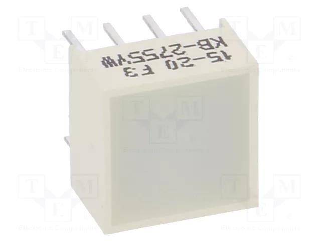 LED backlight; yellow; Lens: white,diffused; λd: 588nm; 15÷35mcd KINGBRIGHT ELECTRONIC KB-2755YW