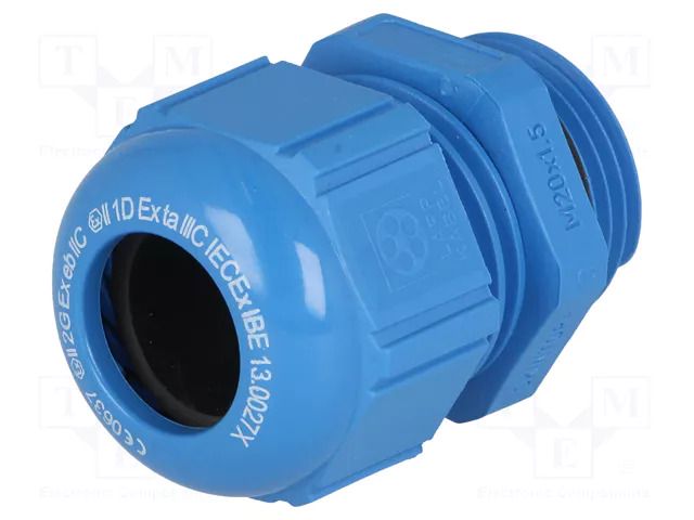 Cable gland; M20; 1.5; IP68; polyamide; blue; SKINTOP® LAPP KM-M20-ATEX