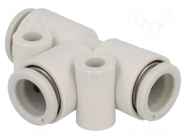 Tee fitting; plug-in; -1÷10bar; polypropylene; -5÷60°C SMC KQ2T08-00A
