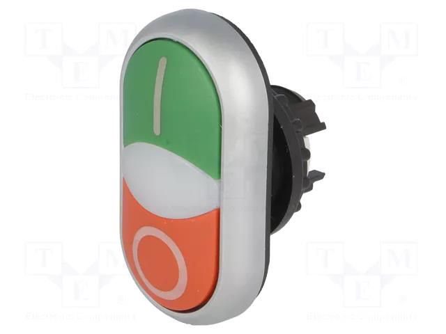 Switch: double; 22mm; Stabl.pos: 1; green/red; M22-FLED,M22-LED EATON ELECTRIC M22-DDLGRX1/XO