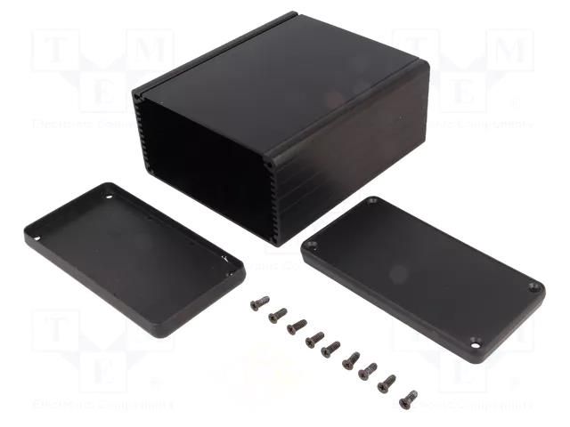 Enclosure: with panel; 1455; X: 103mm; Y: 120mm; Z: 53mm; aluminium HAMMOND HM-1455N1202BK