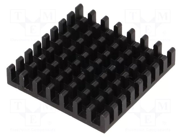 Heatsink: extruded; BGA; black; L: 31mm; W: 31mm; H: 6mm; aluminium FISCHER ELEKTRONIK ICKBGA31X31