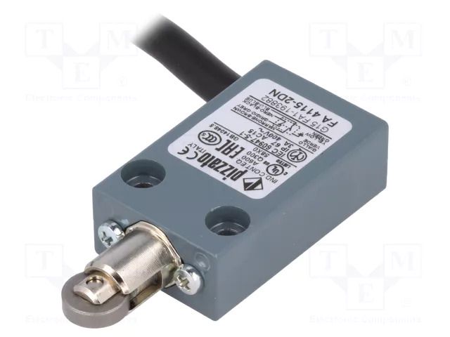 Limit switch; pusher with parallel roller; NO + NC; 10A; cables PIZZATO ELETTRICA FA4115-2DN