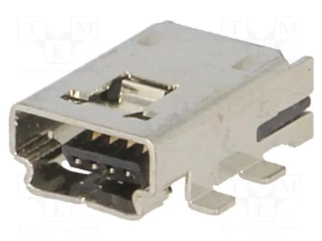 Connector: USB A mini; socket; SMT; PIN: 4; horizontal ECE ESB33100000Z
